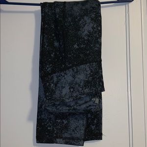 Gray and Black Capris